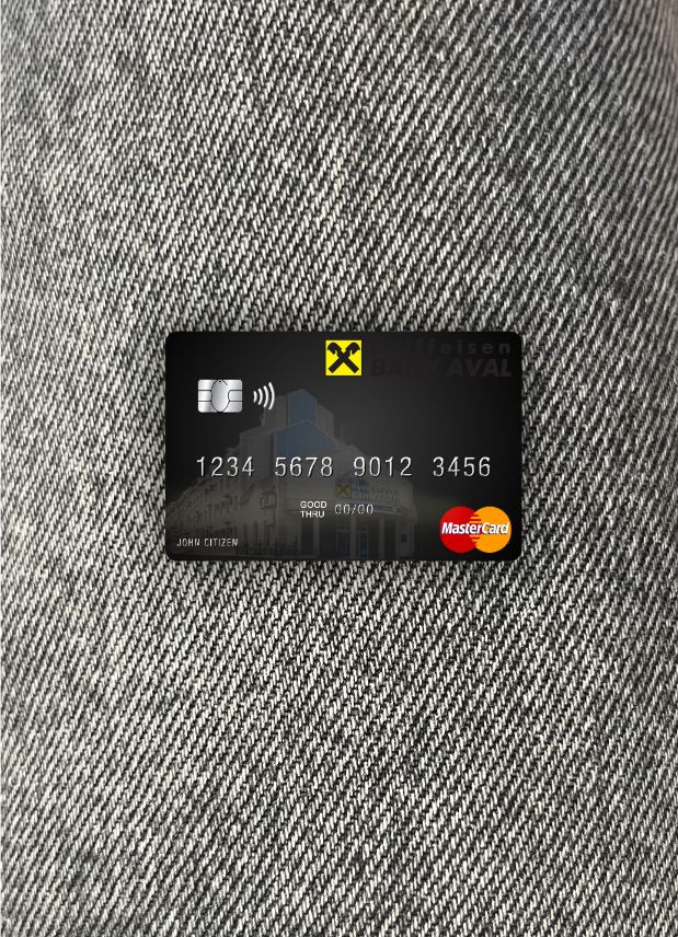 Download Ukraine Raiffeisen Bank mastercard photolook front Photoshop template